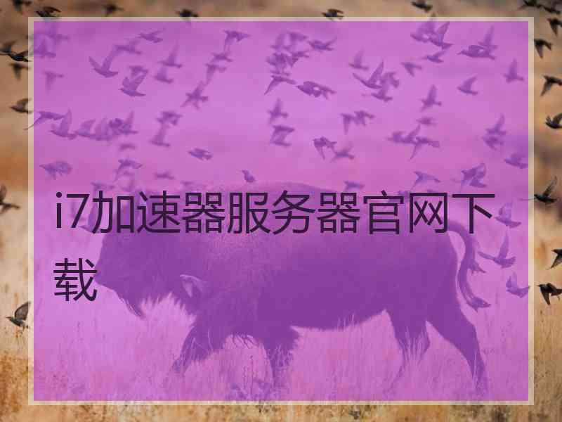 i7加速器服务器官网下载